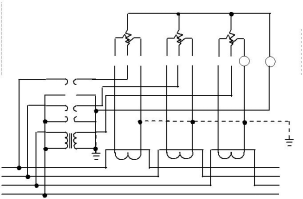 三相四線經(jīng)電壓、電流互感器 接入式電能表接線圖