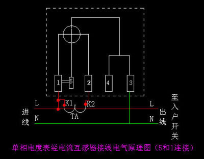 單相電表怎么接線